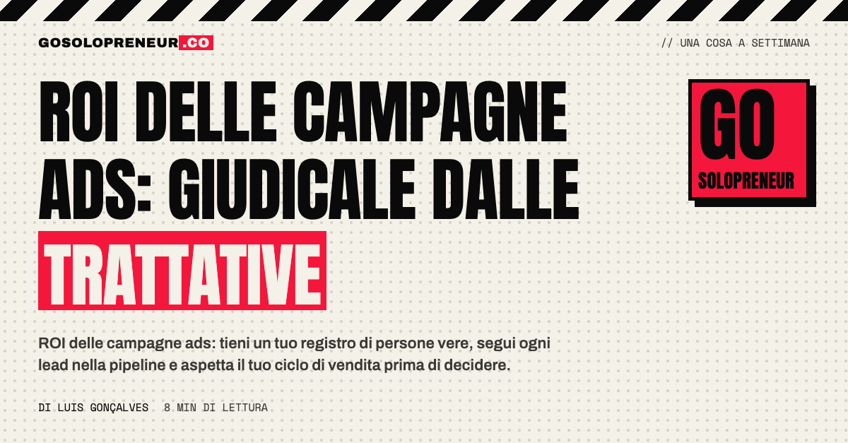 Due registri a confronto per misurare il ROI delle campagne ads dalle trattative