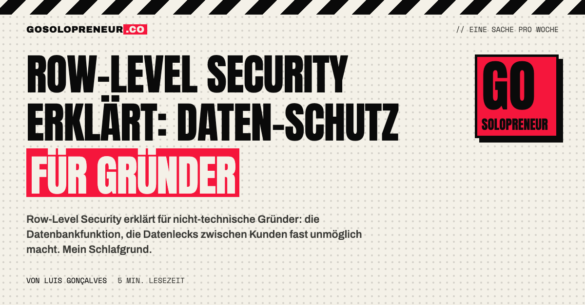 Row-Level Security erklärt: Türsteher im Archivraum filtert Kundendaten pro Organisation