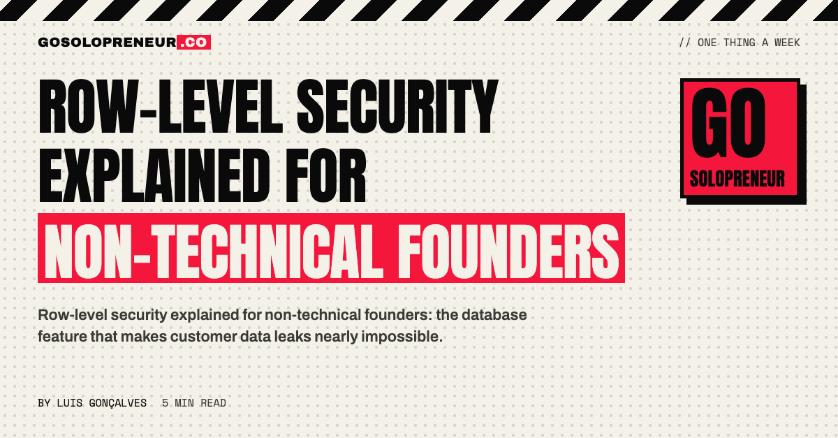 Row-Level Security Explained for Non-Technical Founders