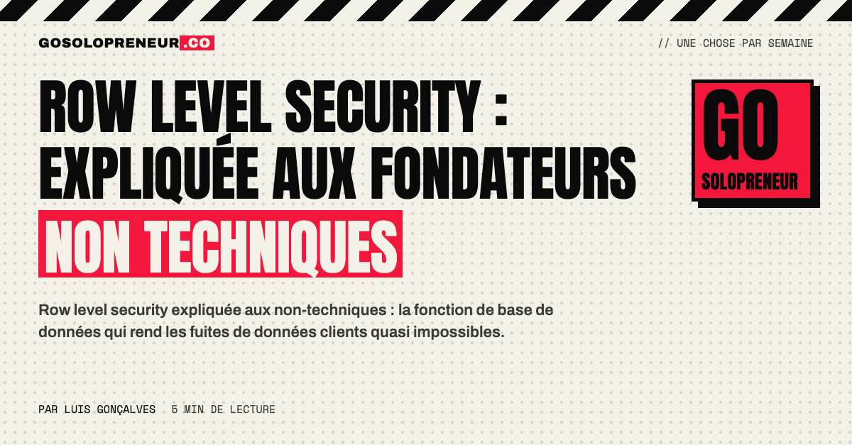 Row level security : un videur dans la base de données qui protège les données de chaque client