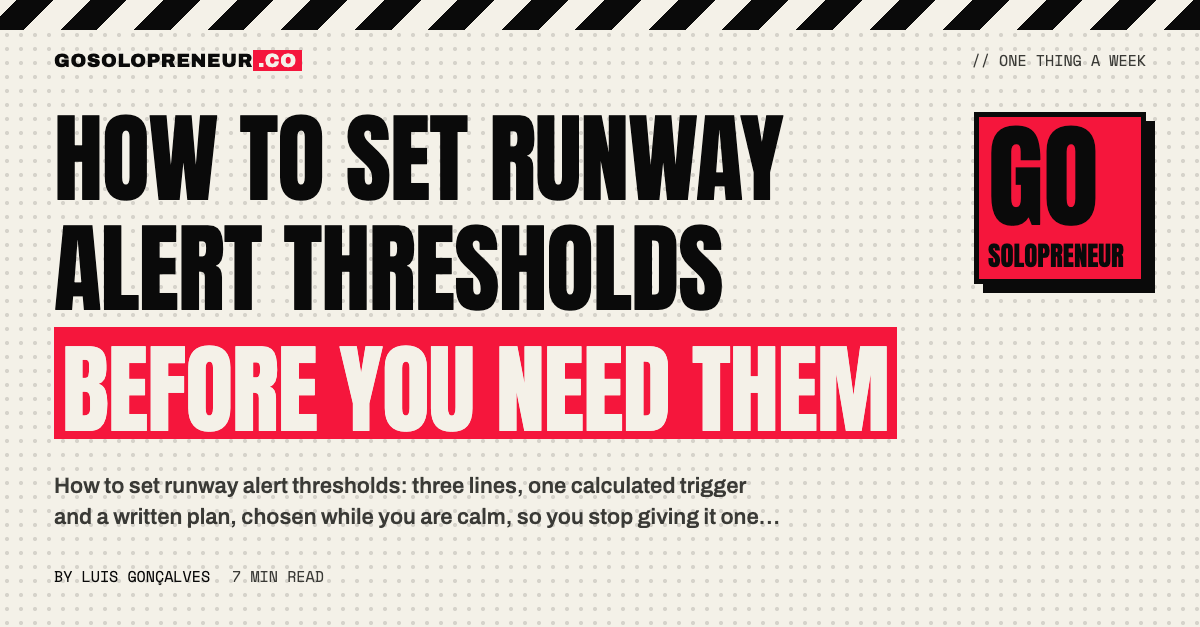 How to Set Runway Alert Thresholds Before You Need Them