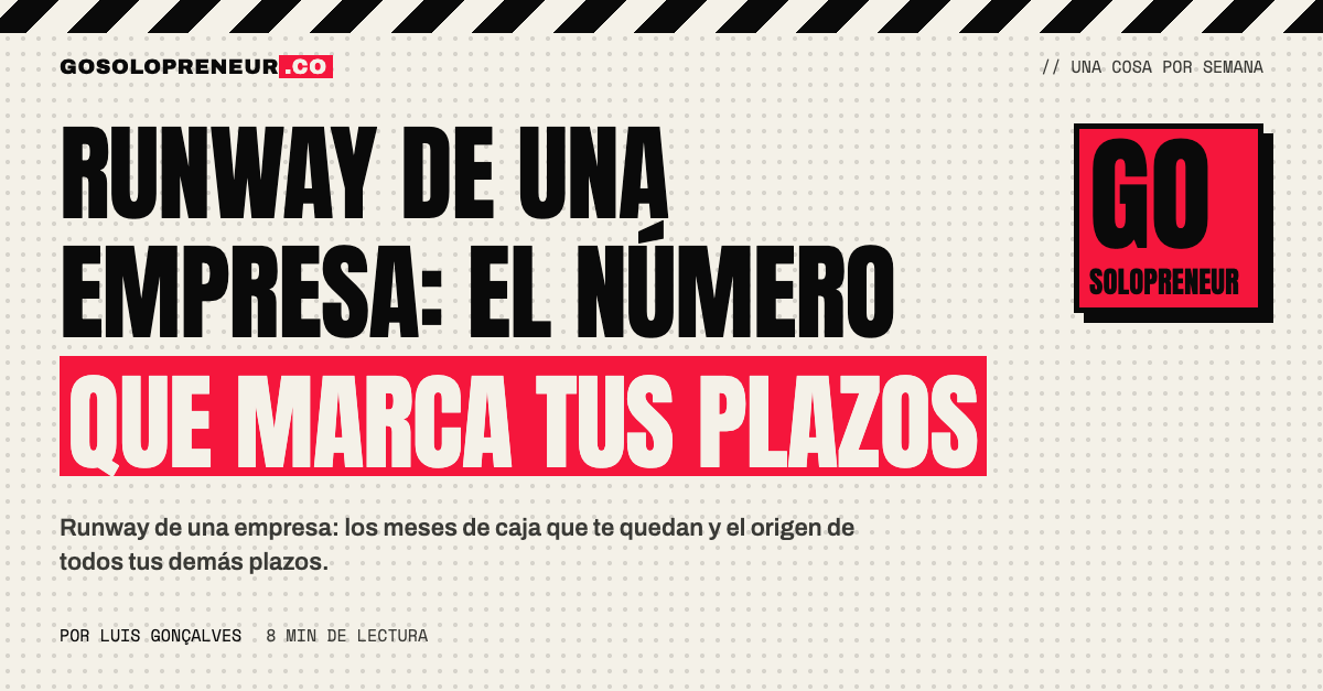 Runway de una empresa: el reloj de caja que marca todos tus plazos