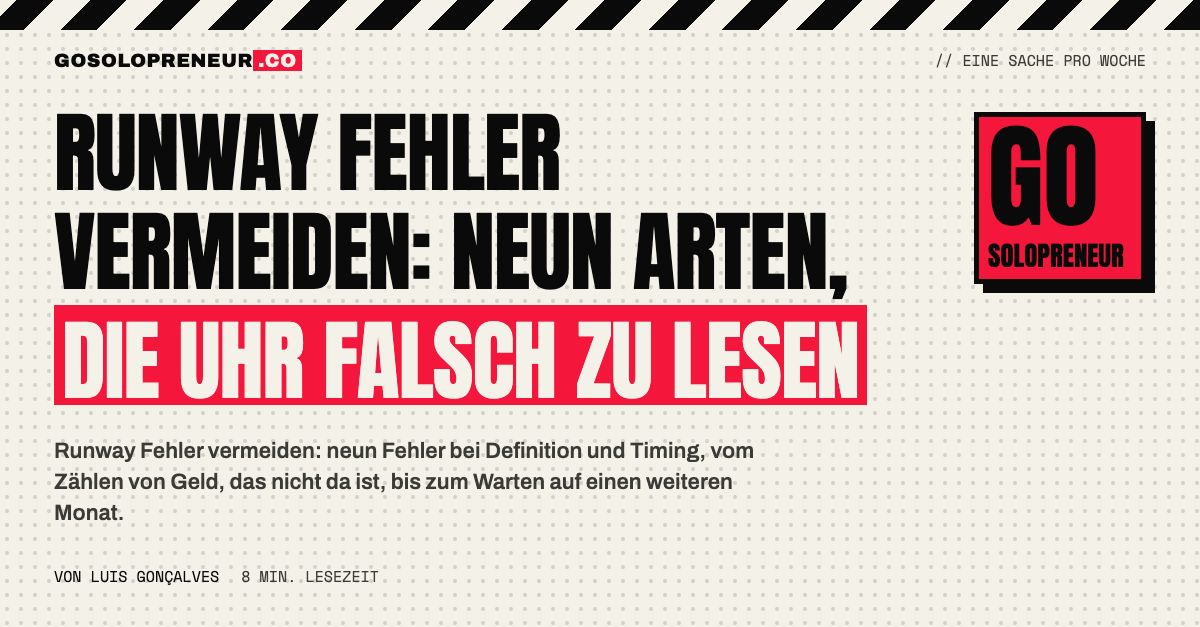 Runway Fehler: neun Arten, die eigene Uhr falsch zu lesen