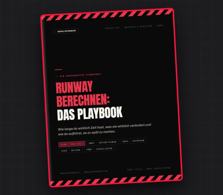 Runway berechnen: Das Playbook, Cover des kostenlosen Leitfadens