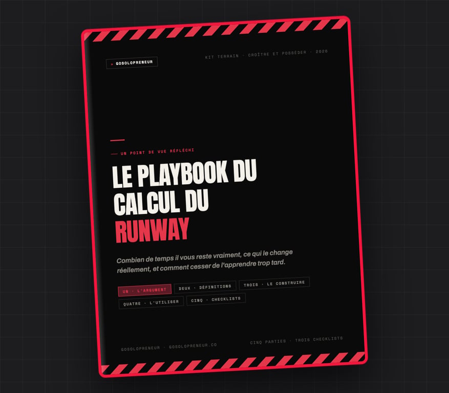 Le Playbook du calcul du runway, couverture du guide gratuit