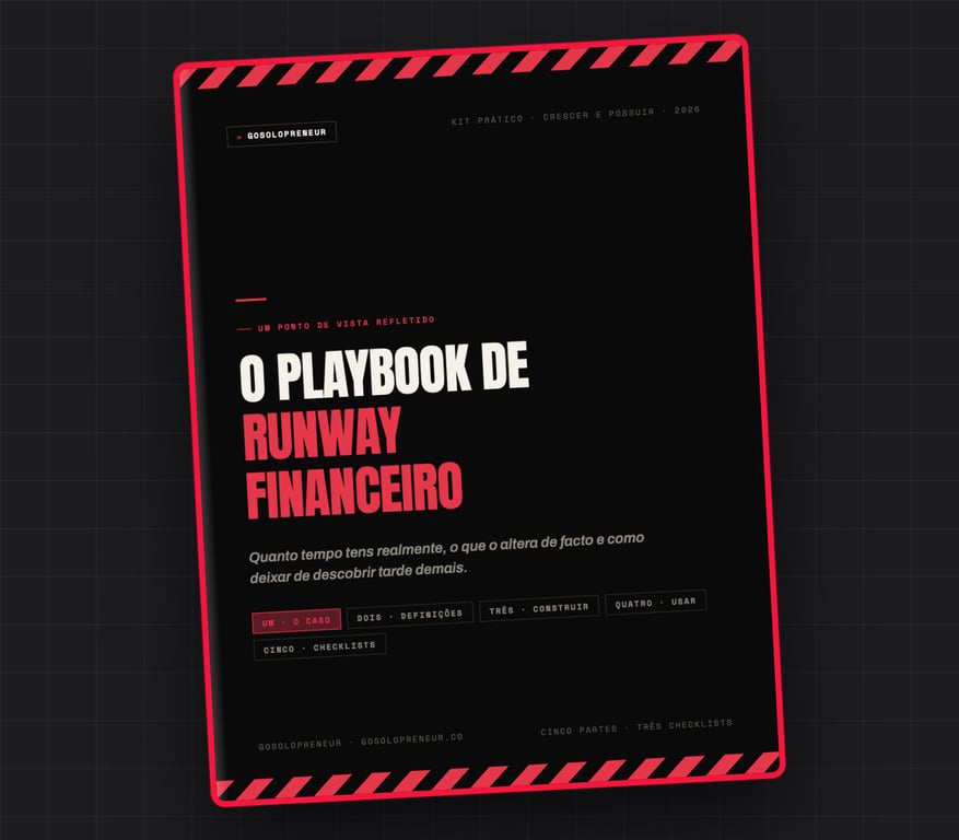 O Playbook de Runway Financeiro, capa do guia gratuito