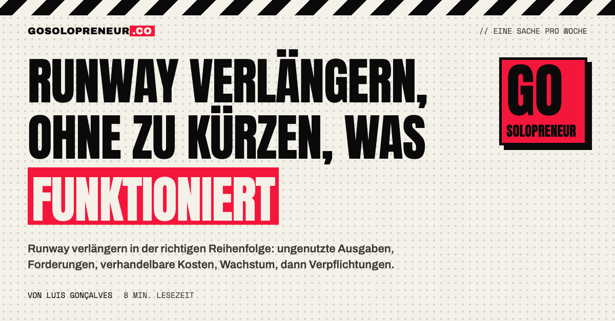 Runway verlängern: Leiter von ungenutzten Ausgaben bis zu festen Verpflichtungen