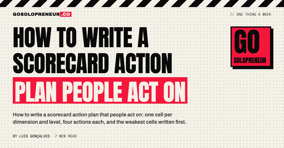 How to Write a Scorecard Action Plan People Act On