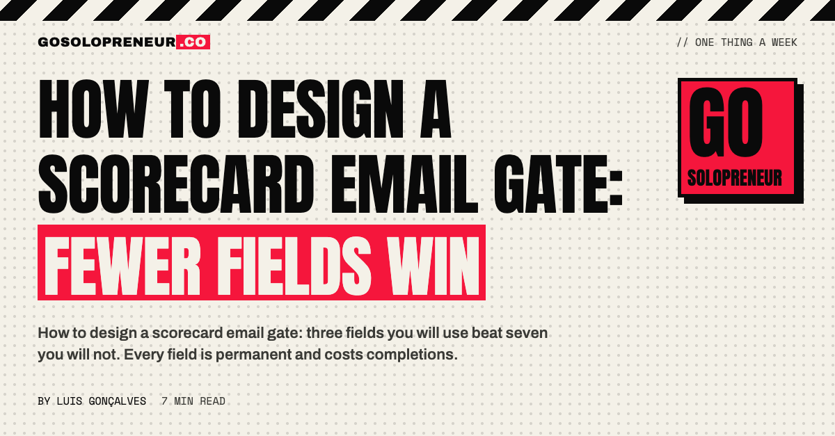 How to Design a Scorecard Email Gate: Fewer Fields Win
