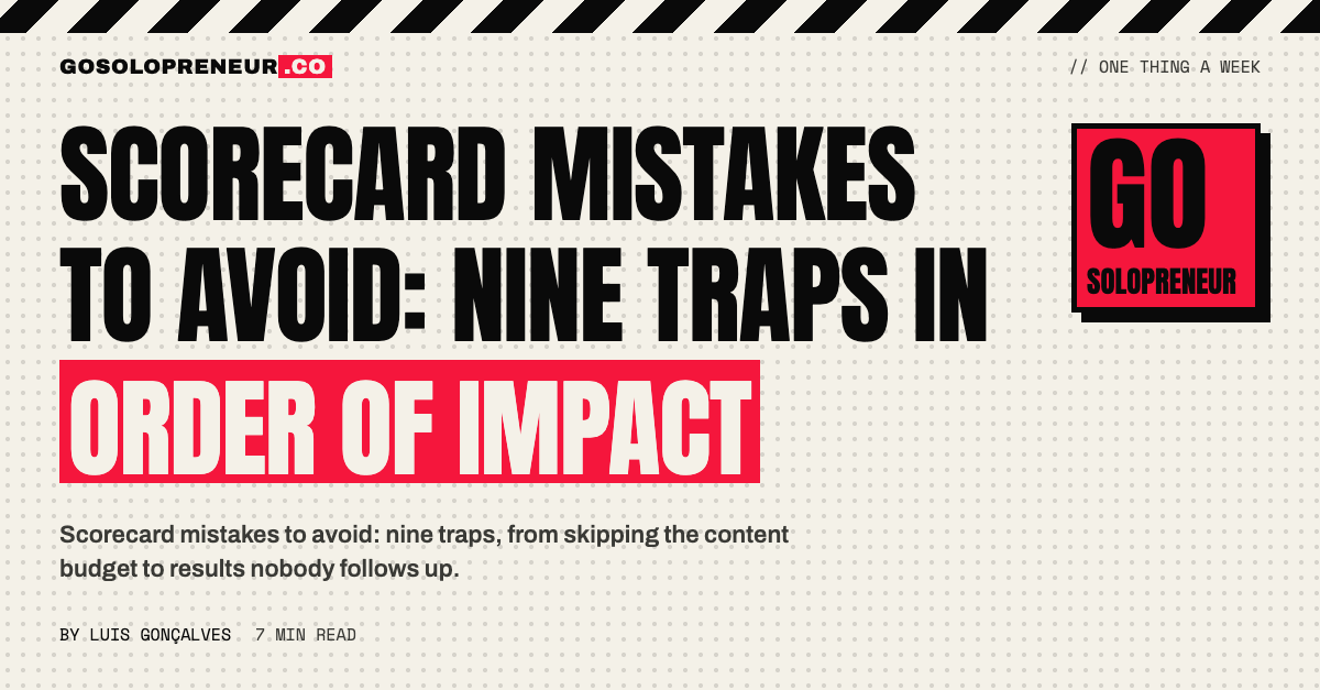 Scorecard Mistakes to Avoid: Nine Traps in Order of Impact