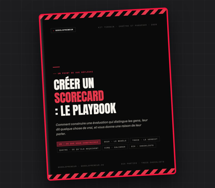 Créer un scorecard : le playbook, couverture du guide gratuit