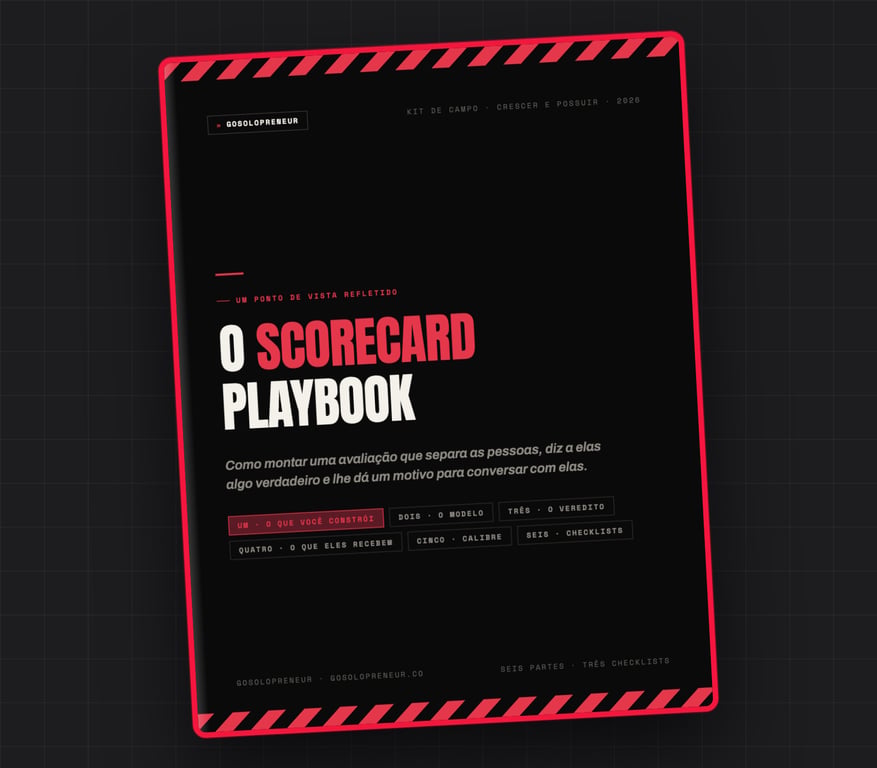 O Playbook de Scorecard, capa do guia gratuito