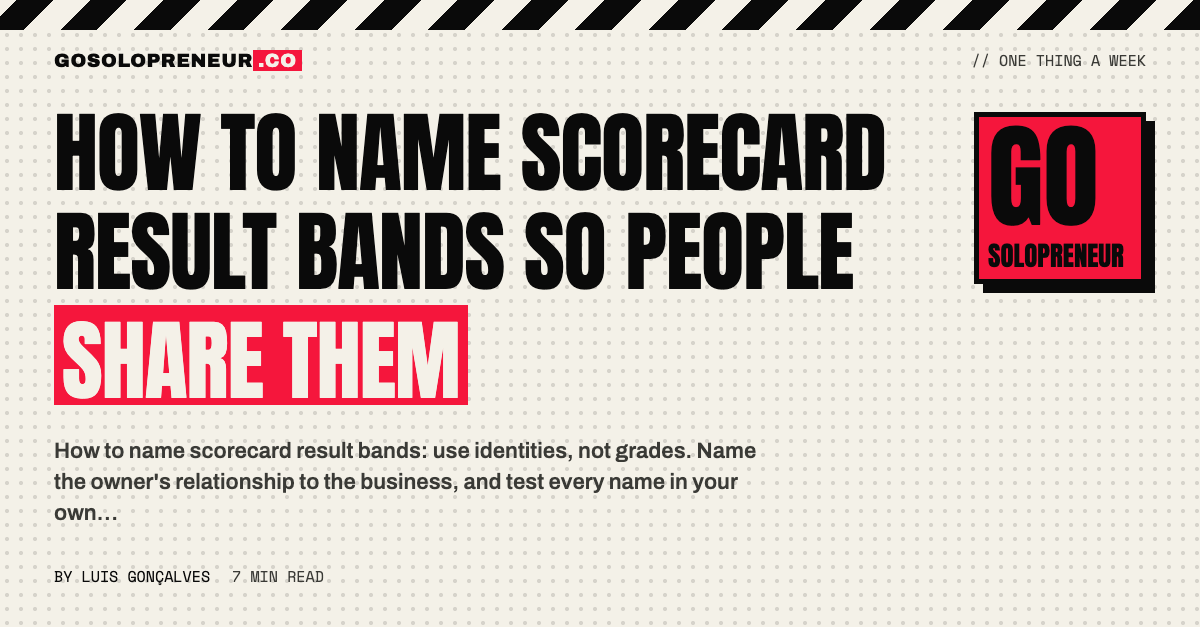 How to Name Scorecard Result Bands So People Share Them