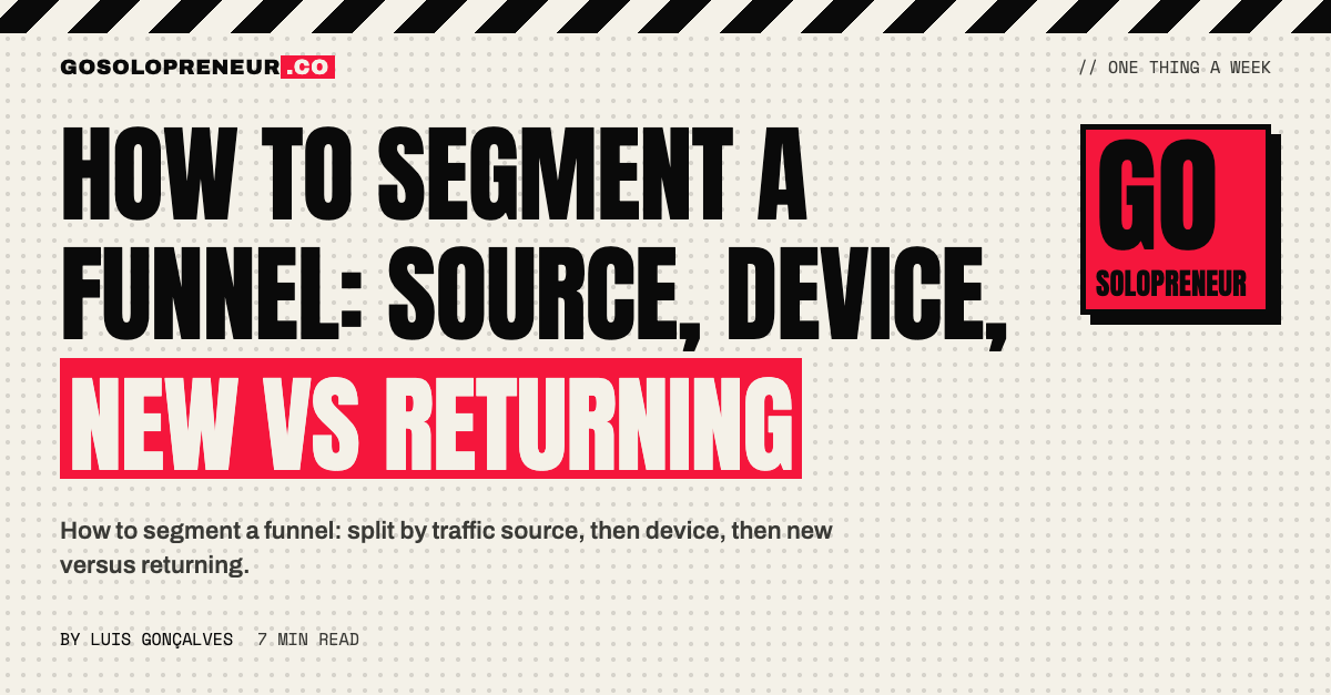 How to Segment a Funnel: Source, Device, New vs Returning