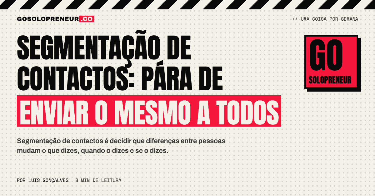 Pessoas de uma lista de contactos separadas em grupos distintos pela segmentação de contactos