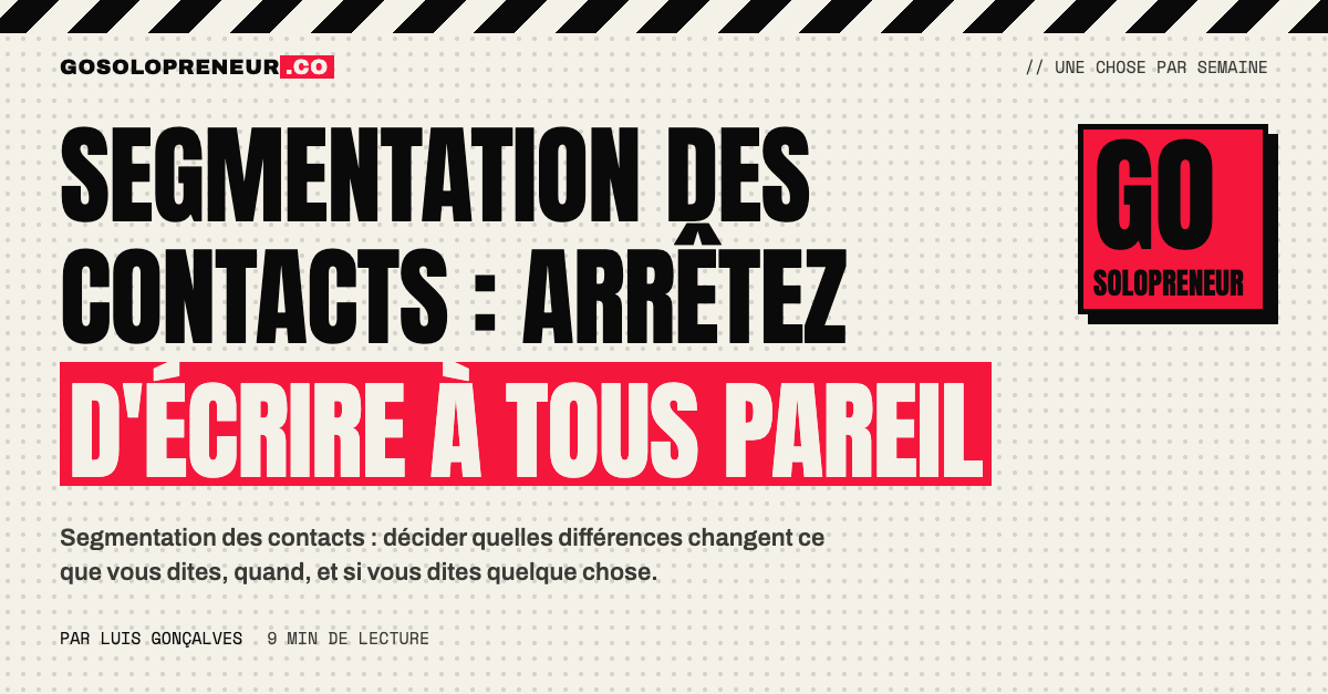 Illustration sur la segmentation des contacts : arrêtez d'écrire à tous pareil