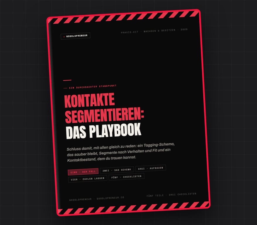 Kontakte segmentieren: Das Playbook, Cover des kostenlosen Leitfadens