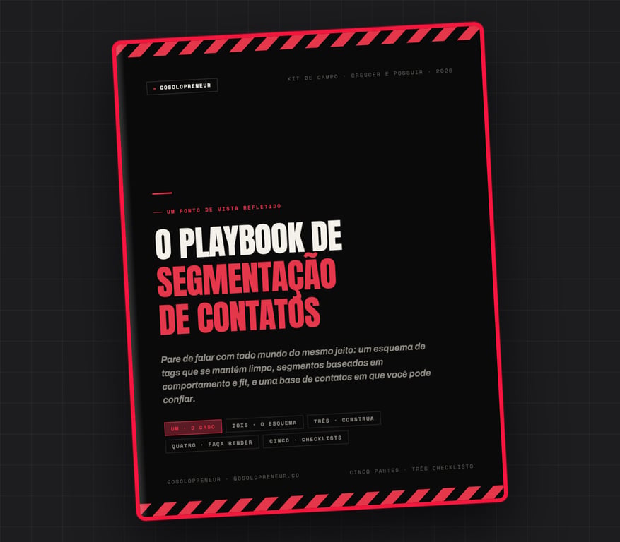 O Playbook de Segmentação de Contatos, capa do guia gratuito
