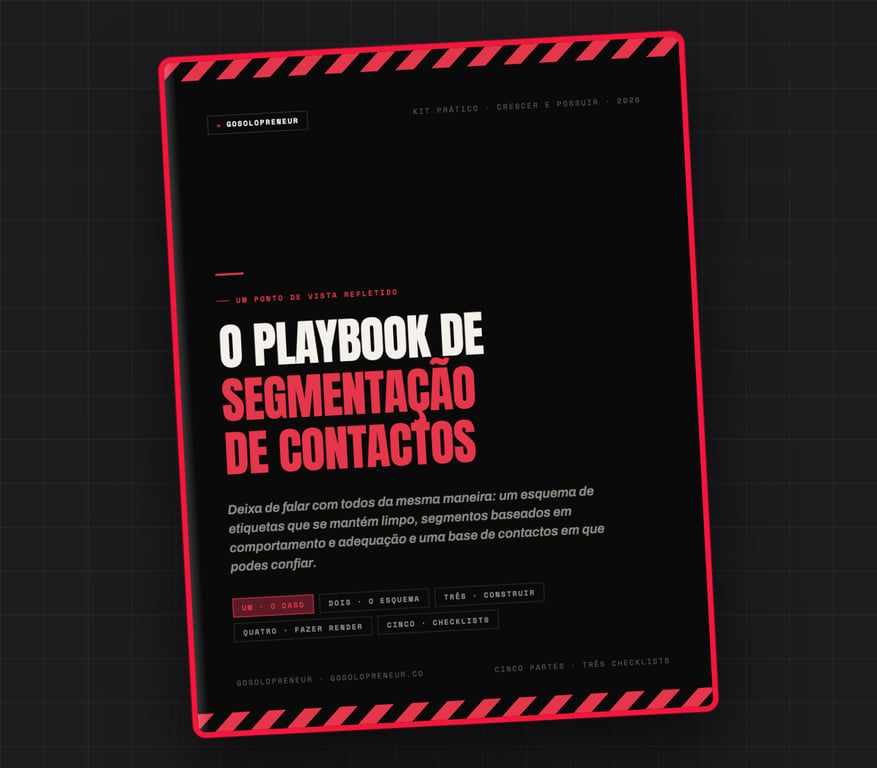 O Playbook de Segmentação de Contactos, capa do guia gratuito