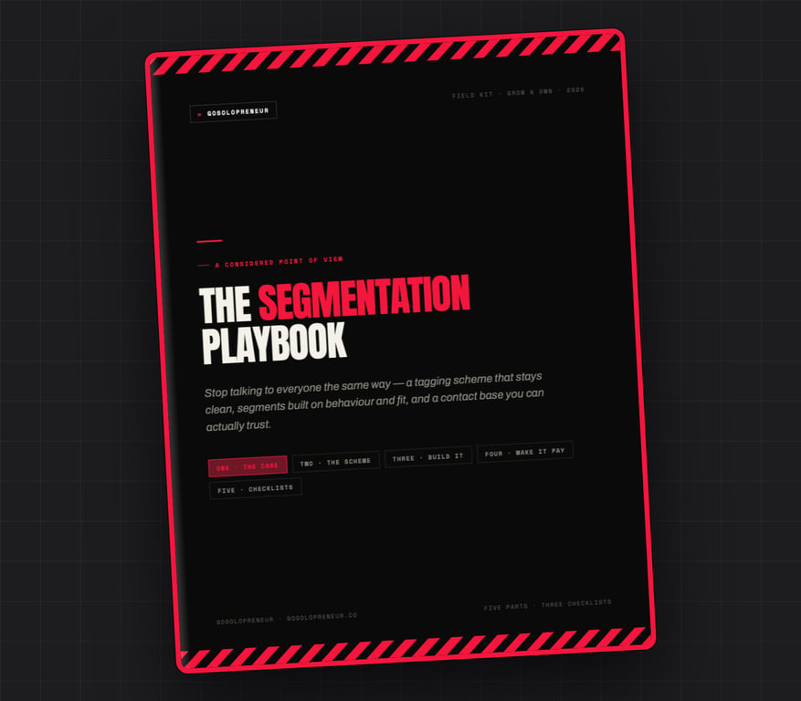 A Segmentation Playbook, az ingyenes útmutató borítója
