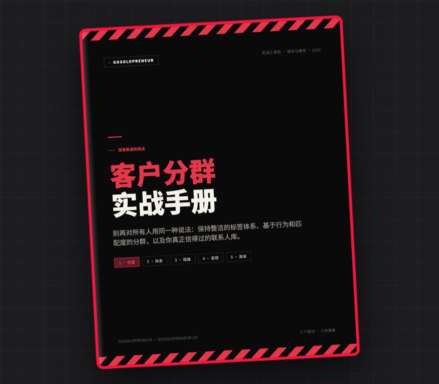 客户分群实战手册，免费指南封面