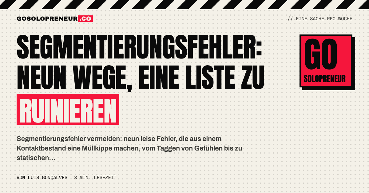 Segmentierungsfehler: neun Wege, eine Liste zu ruinieren, ein überquellender Aktenschrank
