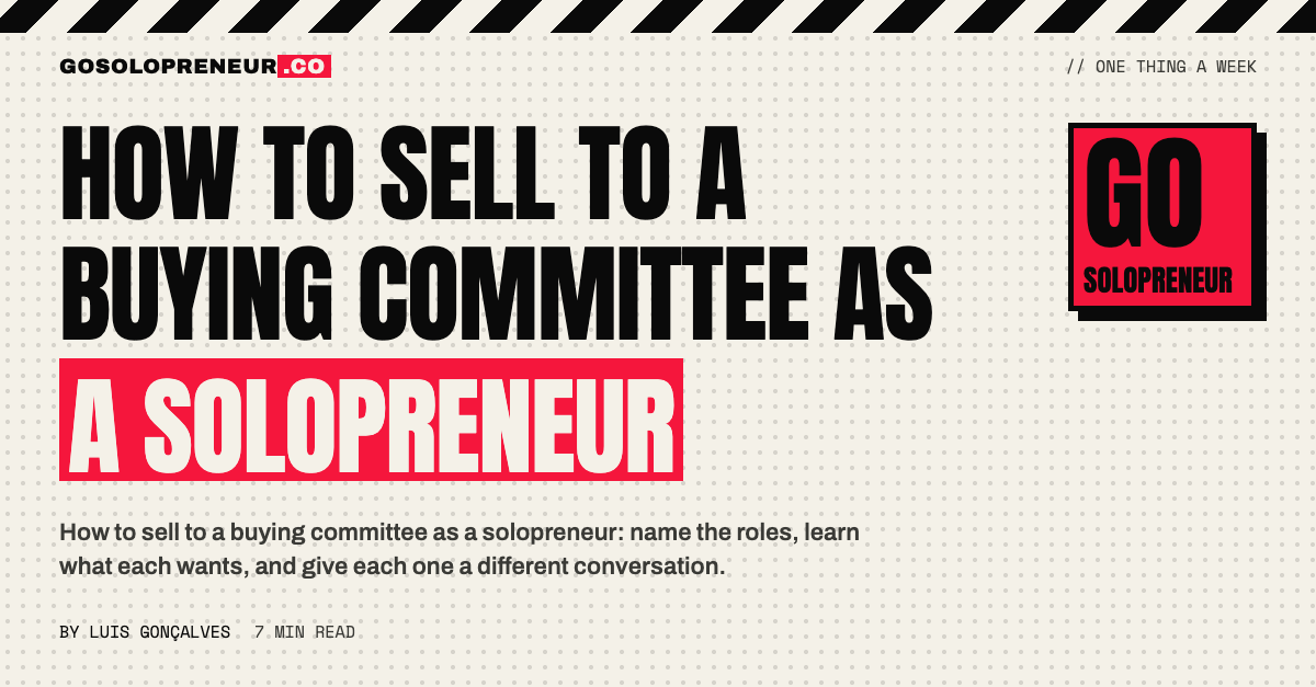 How to Sell to a Buying Committee as a Solopreneur