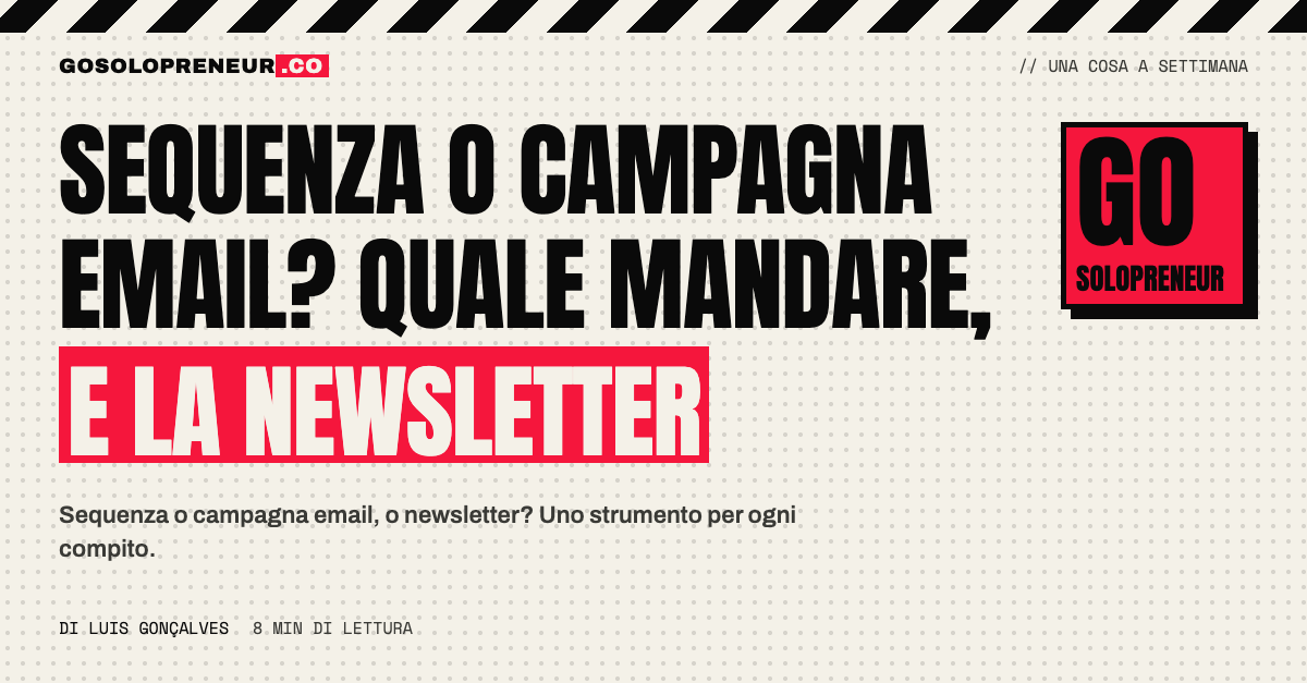 Sequenza, campagna o newsletter: tre strumenti email con un compito ciascuno e il test per scegliere