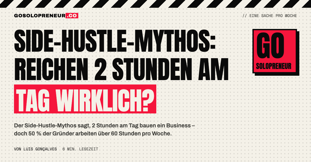 Side-Hustle-Mythos: Reichen 2 Stunden am Tag wirklich? – Illustration