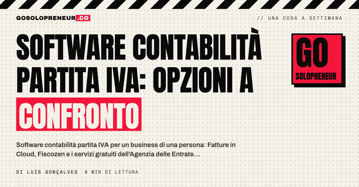 Software contabilità partita IVA: le opzioni per un solopreneur a confronto