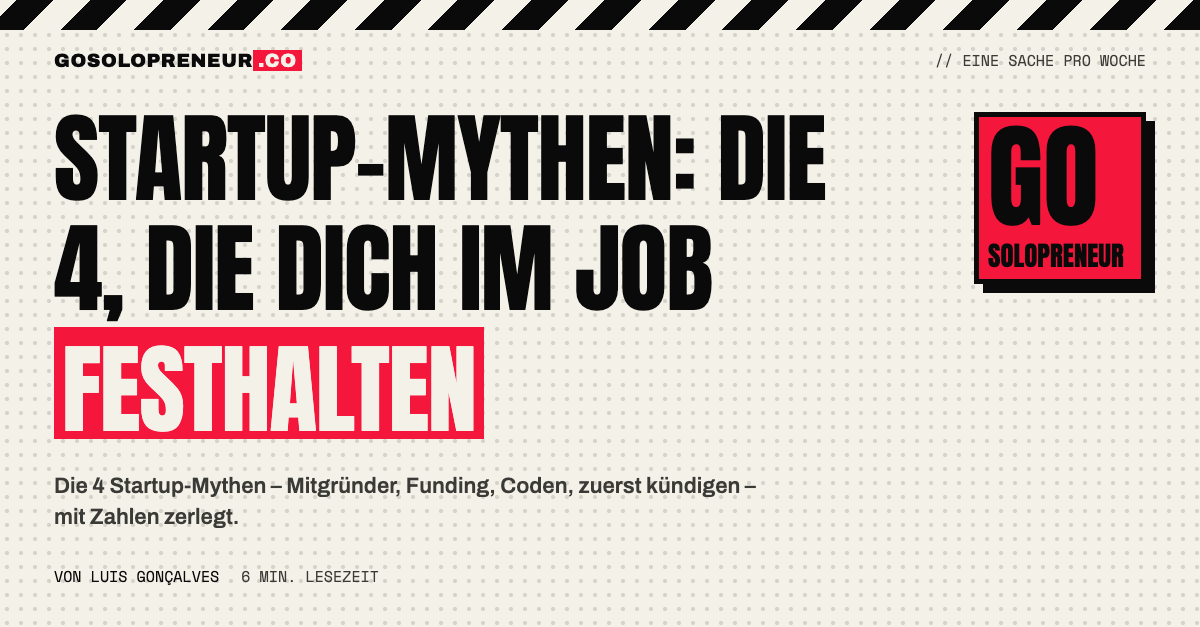 Startup-Mythen: Die 4, die dich im Job festhalten – Illustration zum Beitrag