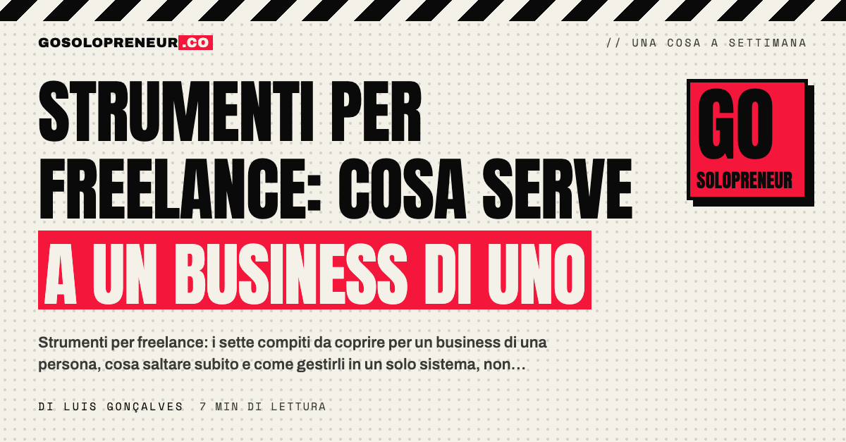 Strumenti per freelance: i sette compiti di un business di una persona