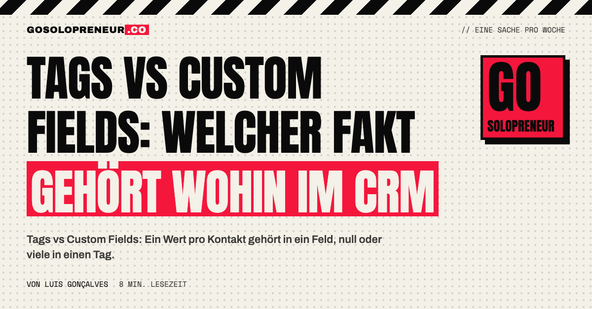 Tags vs Custom Fields: Welcher Fakt gehört wohin im CRM, Karteikarten mit Etiketten und Feldern