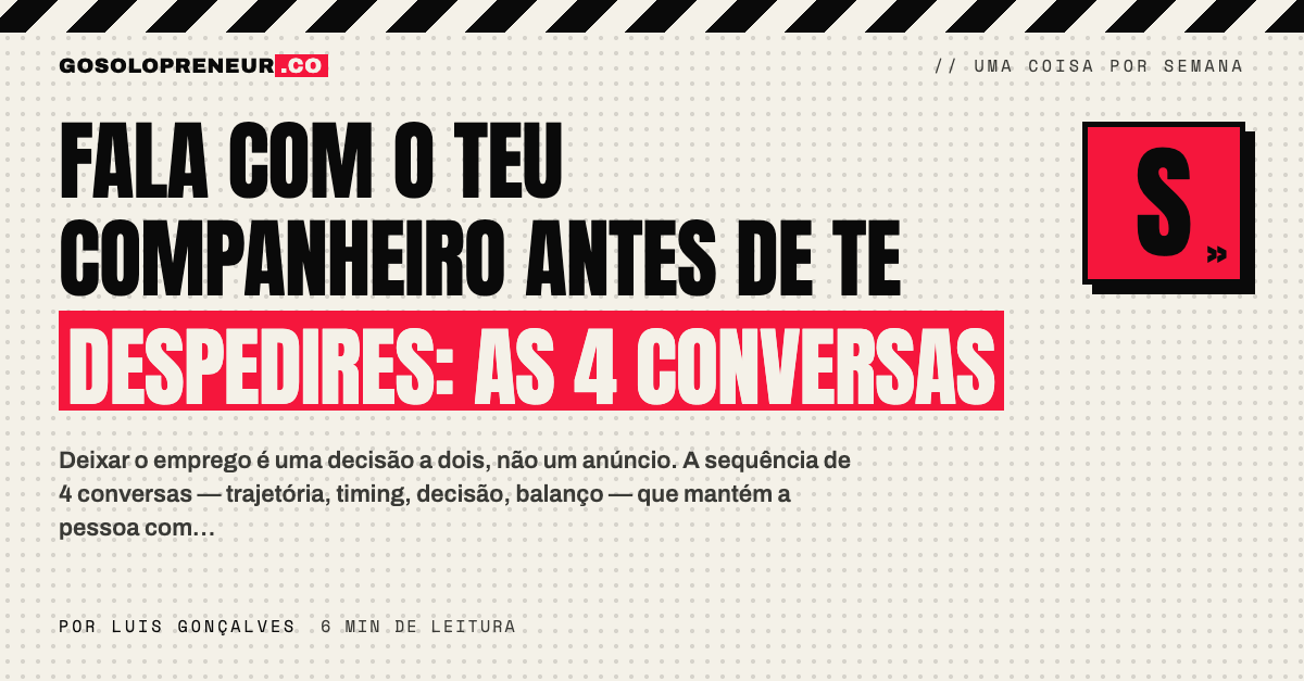 Fala com o teu companheiro antes de te despedires: as 4 conversas