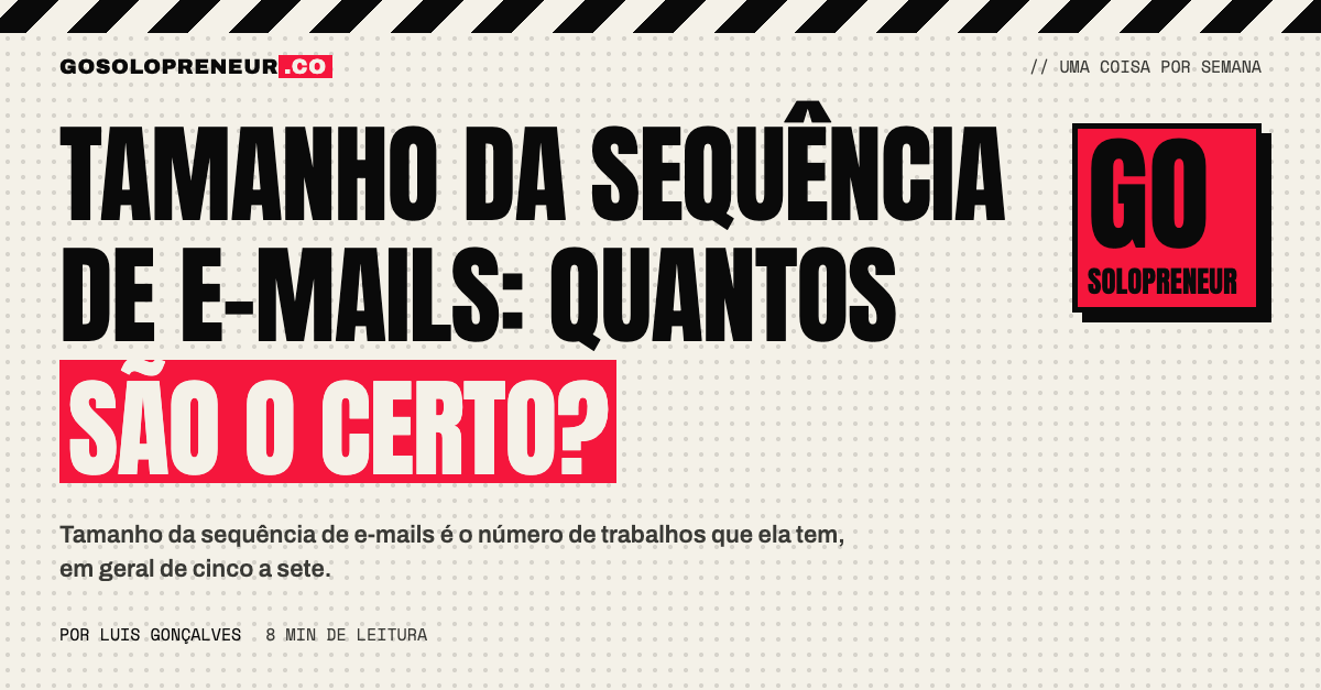 Tamanho da sequência de e-mails: contar os trabalhos de cada e-mail para achar quantos são o certo