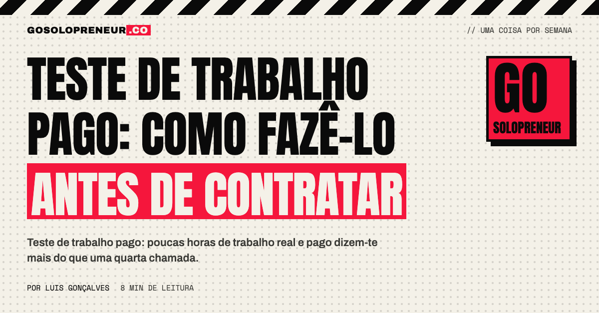 Teste de trabalho pago: como fazê-lo antes de contratar