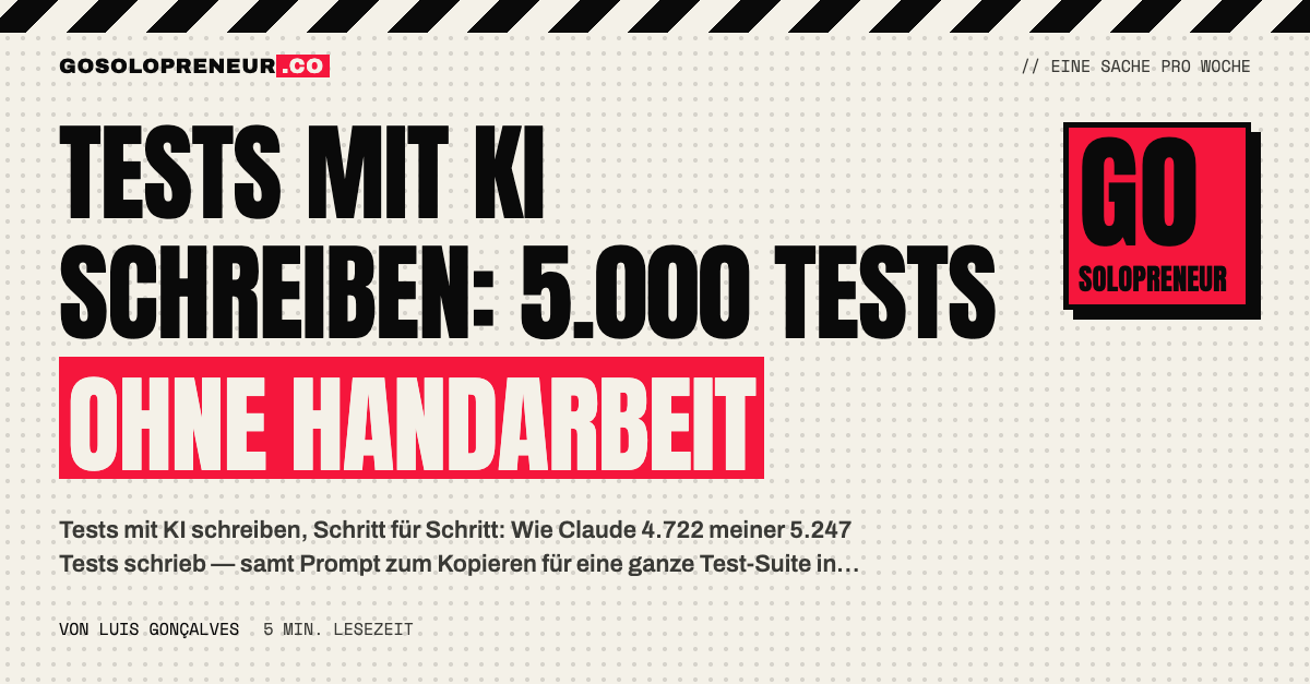 Tests mit KI schreiben: 5.247 Tests, davon 4.722 von Claude geschrieben