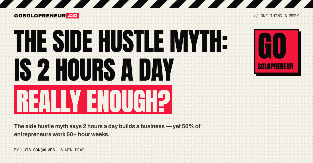 The Side Hustle Myth: Is 2 Hours a Day Really Enough?