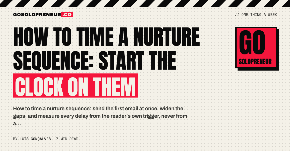 How to Time a Nurture Sequence: Start the Clock on Them