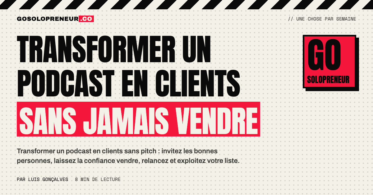 Un animateur de podcast échange avec un invité qui deviendra peut-être un client