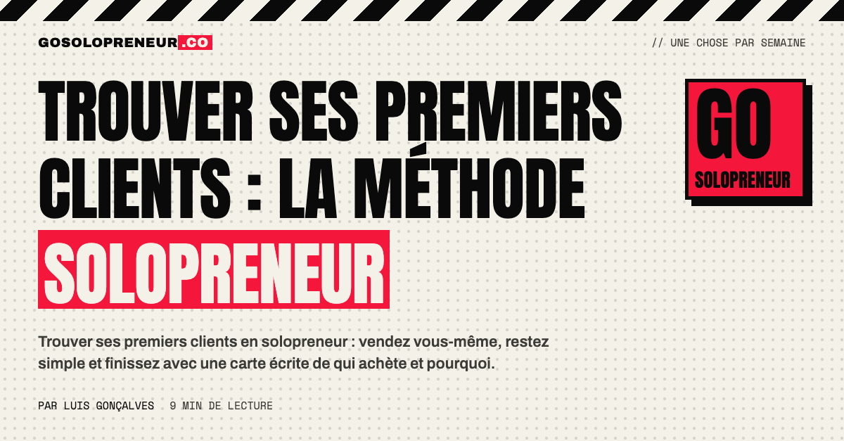 Solopreneur qui note ses conversations pour trouver ses premiers clients
