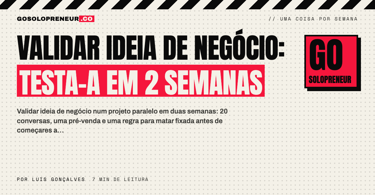 Validar ideia de negócio: uma folha de cálculo com vinte conversas e o sinal verde, amarelo ou vermelho
