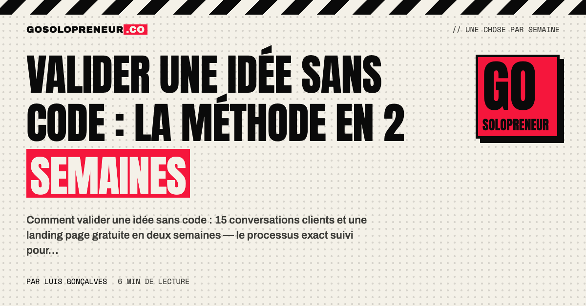 Valider une idée sans code avec des conversations et une landing page gratuite