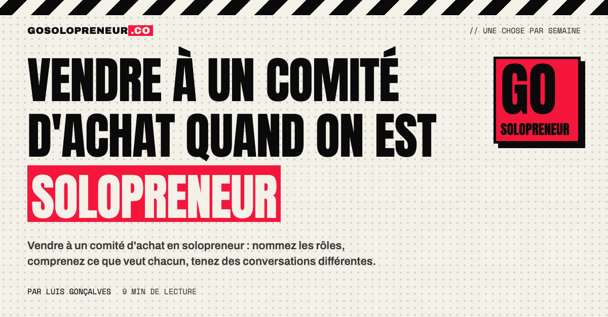 Vendre à un comité d'achat : un solopreneur face à plusieurs décideurs autour d'une table