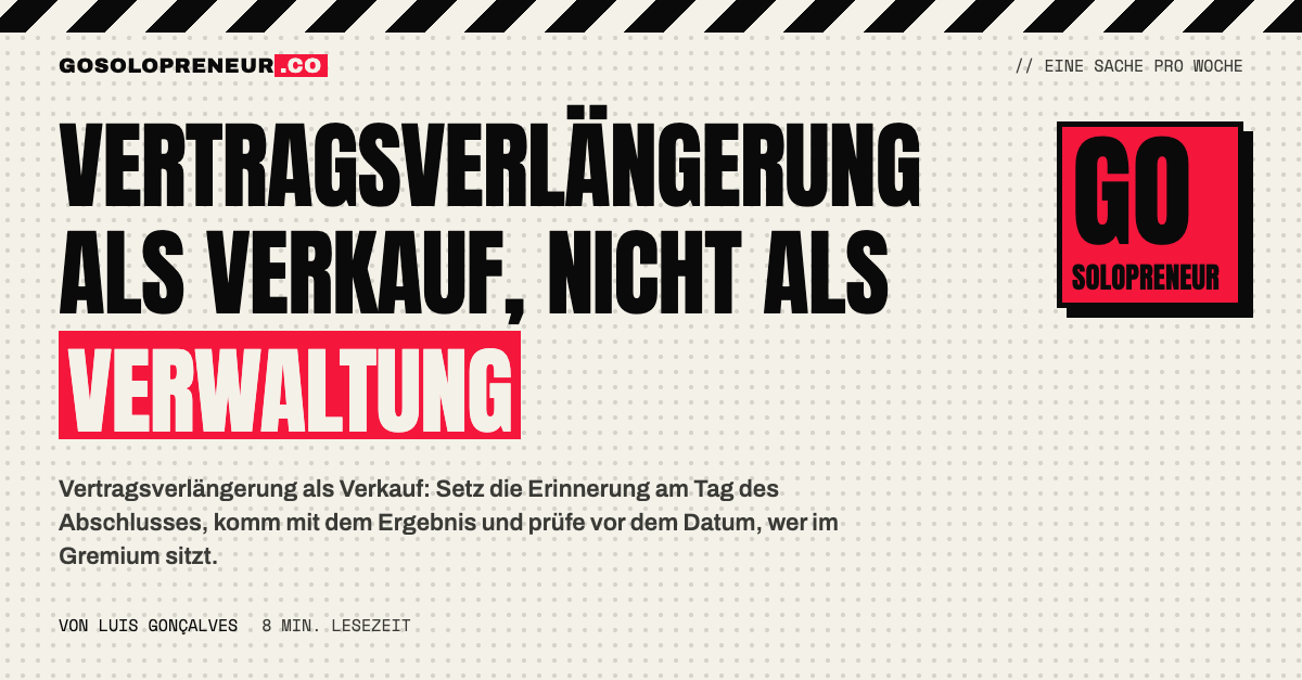 Vertragsverlängerung als Verkauf: Kalender und Gespräch mit dem Kunden