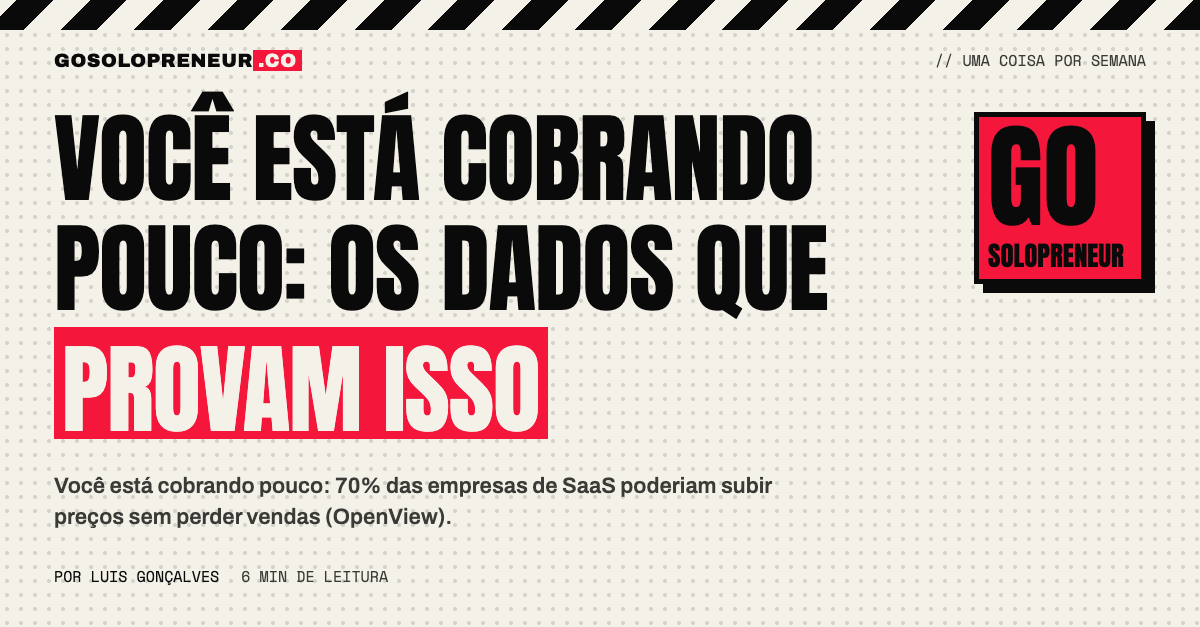 Você está cobrando pouco: os dados que provam isso