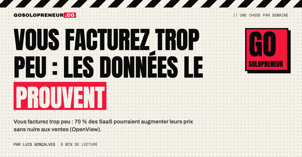 Vous facturez trop peu : un fondateur compare son prix bas à la valeur réelle que son produit apporte