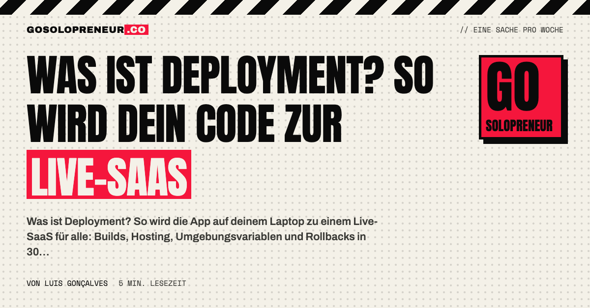 Was ist Deployment? So wird dein Code zur Live-SaaS – Titelbild