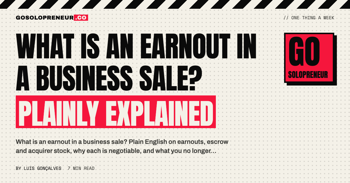 What Is an Earnout in a Business Sale? Plainly Explained