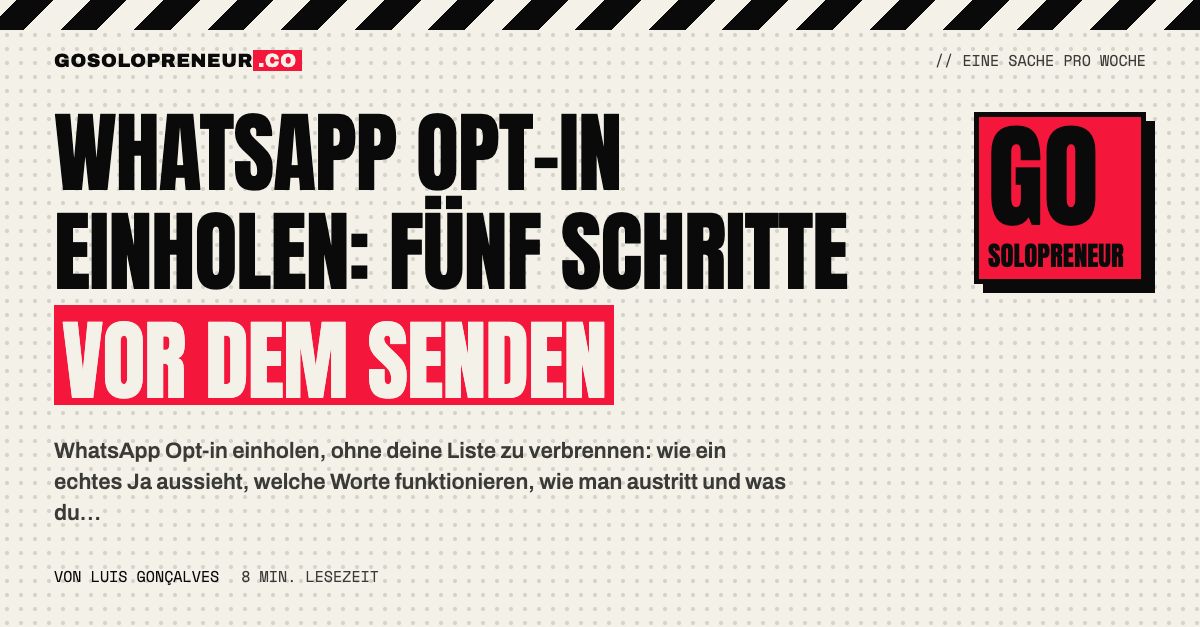Smartphone mit einer WhatsApp-Einwilligungsabfrage, die zeigt, wie du ein WhatsApp Opt-in einholst